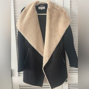 New Calvin Klein Black and Cream Teddy Jacket